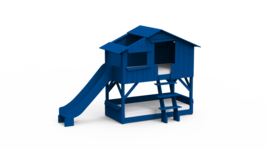 Mathy by Bols boomhut stapelbed met glijbaan Marseille blauw