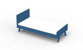 Mathy by Bols Madavin design bed 90x200 mdf Atlantisch blauw
