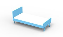 Mathy by Bols Madavin design bed 90x200 mdf Azur blauw