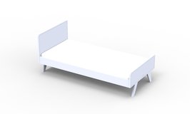 Mathy by Bols Madavin design bed 90x200 mdf poeder blauw
