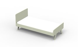 Mathy by Bols Madavin design bed 90x200 mdf muis grijs