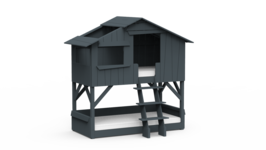 Mathy by Bols boomhut stapelbed basalt grijs