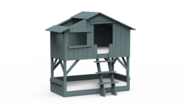 Mathy by Bols boomhut stapelbed donker grijs