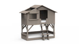 Mathy by Bols boomhut stapelbed taupe