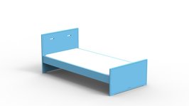 Mathy by Bols Madaket design bed 90x200 mdf Azur blauw