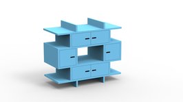 Mathy by Bols Madaket design commode mdf Azur blauw