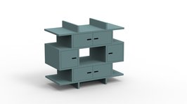 Mathy by Bols Madaket design commode mdf donker grijs
