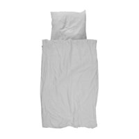 Snurk dekbedovertrek Uni Grey 1 persoons 140x200/220