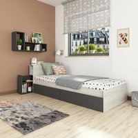 Trasman Jazz ledikant 90x200 antraciet