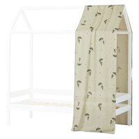 Hoppekids Ole lukoie groen gordijn tbv 70x160 huisbed