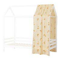 Hoppekids Ole lukoie geel gordijn tbv 90x200 huisbed