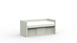 Mathy by Bols Dominique bedbank 90x190 met schuifdeur kast grenen grijs