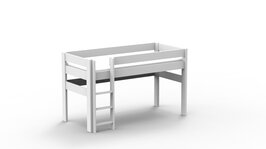 Mathy by Bols Dominique halfhoogslaper 90x200 grenen wit