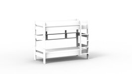 Mathy by Bols Dominique stapelbed Xl 90x200 grenen wit