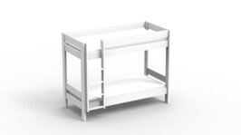 Mathy by Bols Dominique stapelbed 166 Xl 90x200 grenen wit