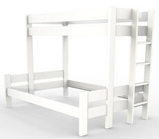 Mathy by Bols Dominique vakantiehuis stapelbed 90x200/140x200 grenen wit