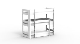 Mathy by Bols Dominique triple stapelbed 90x200 grenen wit