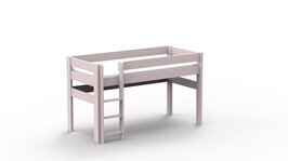 Mathy by Bols Dominique halfhoogslaper 90x200 grenen poeder roze