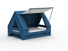 Mathy by Bols design Tent bed 120x200 kleur Atlantisch blauw