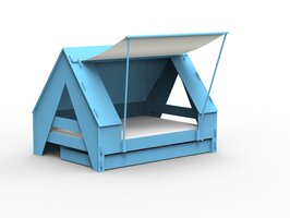Mathy by Bols design Tent bed 120x200 kleur Azur blauw
