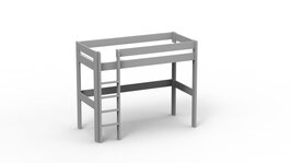 Mathy by Bols Dominique hoogslaper 90x200 grenen cement grijs