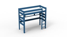 Mathy by Bols Dominique hoogslaper Xl 90x200 grenen Atlantisch blauw