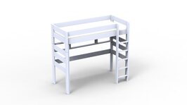 Mathy by Bols Dominique hoogslaper Xl 90x200 grenen poeder blauw