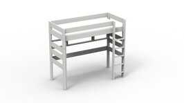 Mathy by Bols Dominique hoogslaper Xl 90x200 grenen pearl grijs