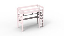 Mathy by Bols Dominique hoogslaper Xl 90x200 grenen poeder roze