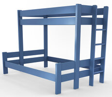 Mathy by Bols Dominique vakantiehuis stapelbed 90x200/140x200 grenen Atlantisch blauw