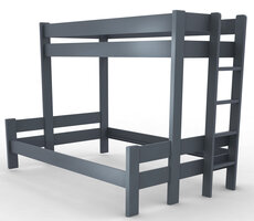 Mathy by Bols Dominique vakantiehuis stapelbed 90x200/140x200 grenen basalt grijs