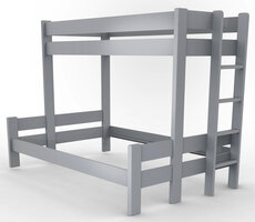 Mathy by Bols Dominique vakantiehuis stapelbed 90x200/140x200 grenen cement grijs