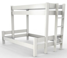 Mathy by Bols Dominique vakantiehuis stapelbed 90x200/140x200 grenen pearl grijs