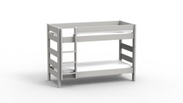 Mathy by Bols Dominique stapelbed 90x200 grenen pearl grijs