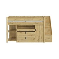 Mael halfhoogslaper met kast bureau en laden 90x200 eiken look