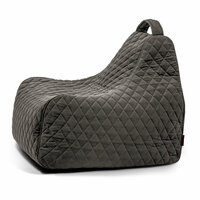 Slowdown Game zitzak lure luxe velours grijs