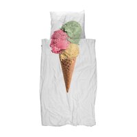 Snurk dekbedovertrek Ice Cream 1 persoons 140x200/220