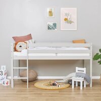 Hoppekids Eco comfort halfhoogslaper 90x200 grenen dove grey