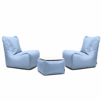 Slowdown Chill zitzak set Seat Ox licht blauw