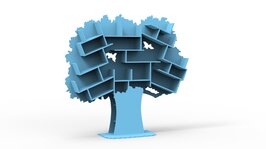 Mathy by Bols design Tess boom boekenkast Azur blauw