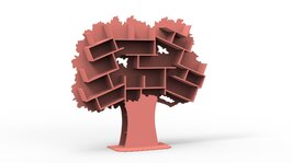 Mathy by Bols design Tess boom boekenkast coraal