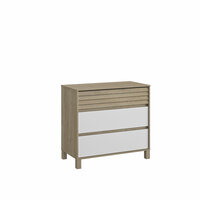 Achille commode 3 laden eiken wit 