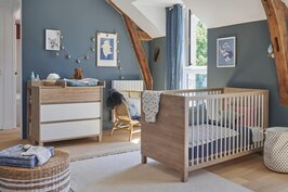 Achille 2-delige babykamer eiken wit 