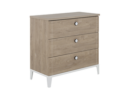 Marcel commode 3 laden eiken wit 