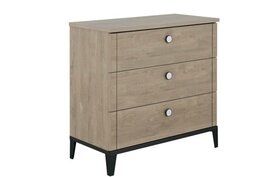 Marcel commode 3 laden eiken zwart 