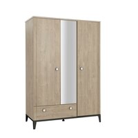 Marcel 3 deurs kledingkast eiken zwart