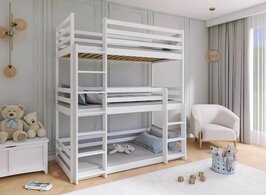 Trioli 3-persoons stapelbed massief grenen 90x200 wit