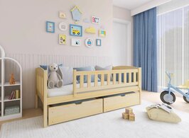 Galanto bedbank massief grenen met opberglade 90x200 naturel