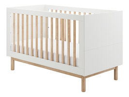 Miloo ledikant / cotbed 70x140 wit- naturel