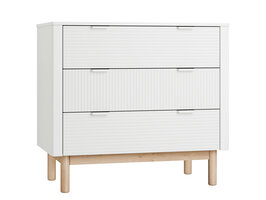 Miloo commode 3 laden wit- naturel